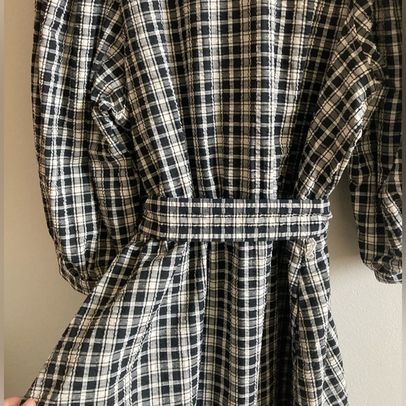 Plaid Picnic Dress - flouncy balloon half sleeve - Picture 2 of 6
